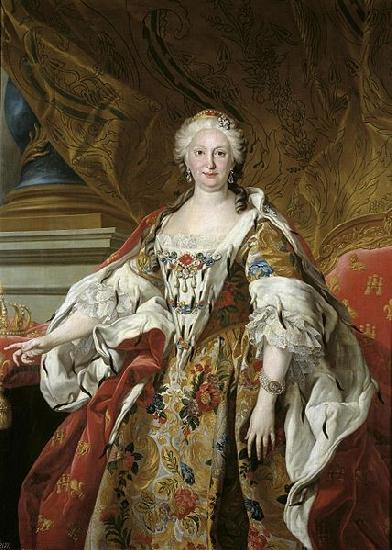 Charles Amedee Philippe Van Loo Official portrait of Queen Isabel de Farnesio